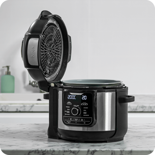 MULTICOOKER NINJA FOODI OP500EU, Putere 1760W, Capacitate 7.5L, 9 Functii de gatit, Oprire automata, Negru/Argintiu 6 MULTICOOKER NINJA FOODI OP500EU