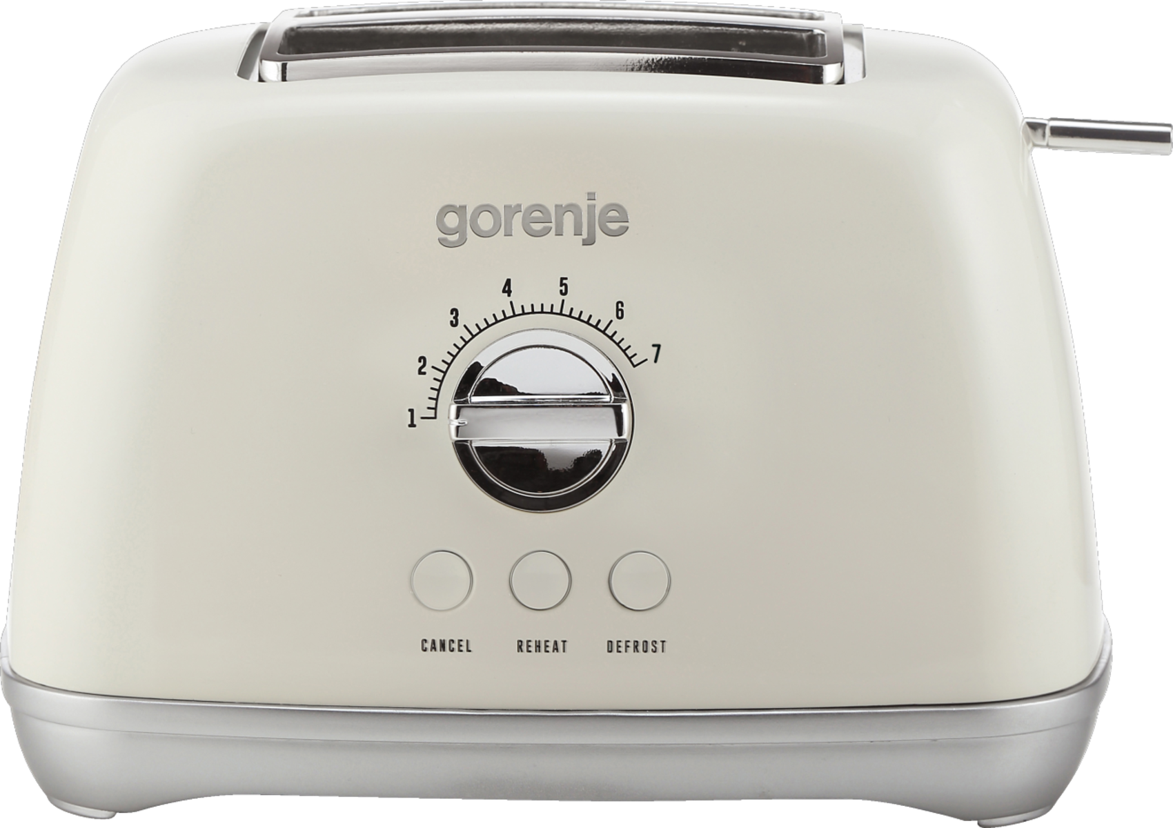 PRAJITOR DE PAINE GORENJE T900RL, Putere 1000W, Capacitate 2 felii, 7 niveluri de rumenire, Bej
