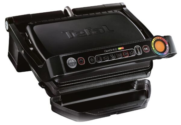 GRATAR ELECTRIC TEFAL OptiGrill+ GC712834, Putere 2000W, 6 programe automate, Senzor automat, Placi detasabile, Negru