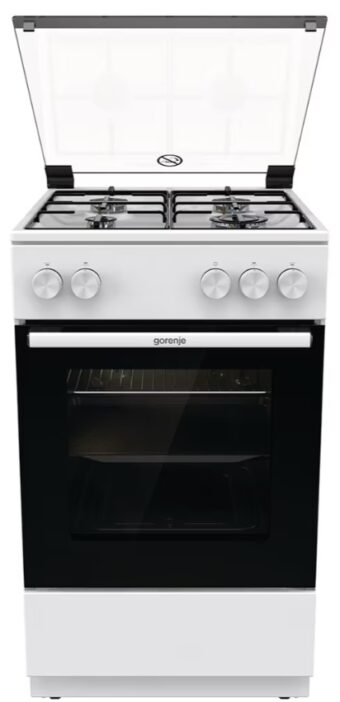 RESIGILAT - ARAGAZ GORENJE GG5A11WJ, 4 arzatoare, Latime 50 cm, Gaz, Alb