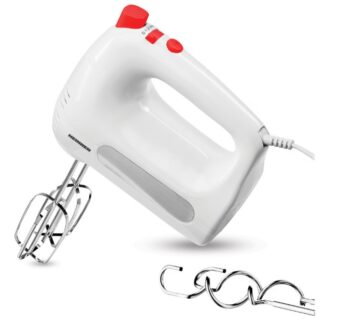 MIXER DE MANA HEINNER HM-3006WH, Putere 300W, 6 Viteze + Pulse, Alb/Rosu