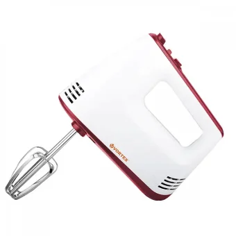 MIXER DE MANA VORTEX VO4021RD, 5 trepte de viteza, Functie turbo, Putere 200W, Alb/Rosu