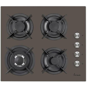 RESIGILAT - PLITA INCORPORABILA FRAM FBH-V4IWF-GMK, Gaz, 4 Arzatoare, Latime 60cm, WOK, Gratar fonta, Aprindere electrica, Dispozitiv de siguranta, Sticla cafeniu