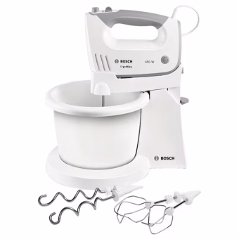 MIXER CU BOL BOSCH MFQ36460, Putere 450W, 5 Viteze + Turbo, Alb