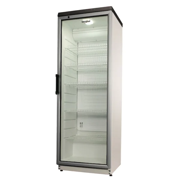 RESIGILAT - VITRINA PROFESIONALA CU O USA WHIRLPOOL ADN 201/1, 320 l, 5 gratare, Usa sticla, H 173 cm, Alb
