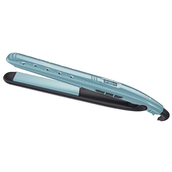 PLACA DE INDREPTAT PARUL REMINGTON WET2STRAIGHT S7300, 230°, Invelis ceramic, Incalzire in 15 sec., Placi 110mm, Oprire automata, Husa, Albastru/Negru