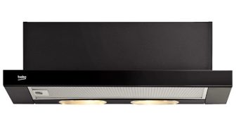 RESIGILAT - HOTA TELESCOPICA BEKO CTB6250B, Putere de absorbtie 420 mc/h, 1 Motor, 3 Trepte putere, 60 cm, Sticla neagra
