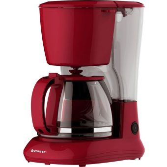 RESIGILAT - CAFETIERA VORTEX VO4012RD, Capacitate 1.25L, Putere 750W, 10 cesti, Rosu