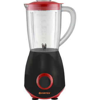 RESIGILAT - BLENDER VORTEX VO4006, Capacitate 1.5L, Putere 600W, 2 trepte viteza, Negru/Rosu