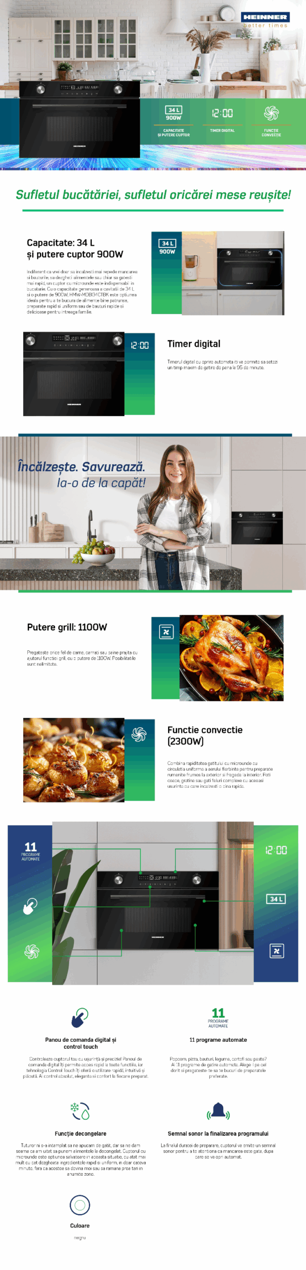 CUPTOR CU MICROUNDE INCORPORABIL HEINNER HMW-MDBI34CTBK