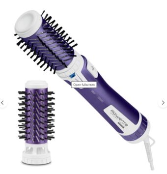 RESIGILAT - Perie rotativa Rowenta Brush Activ' Volume&Shine 2 CF9530F0, 1000W, 2 trepte de temperatura si viteza, ionizare, 2 perii, invelis ceramic, Mov