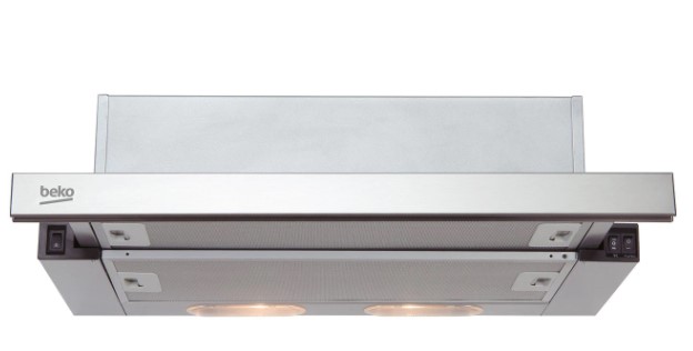 RESIGILAT - Hota incorporabila telescopica Beko HNT61310X, Putere de absorbtie 493 m3/h, 2 motoare, Filtru metalic, 60 cm, Inox 1 RESIGILAT - Hota incorporabila telescopica Beko HNT61310X, Putere de absorbtie 493 m3/h, 2 motoare, Filtru metalic, 60 cm, Inox