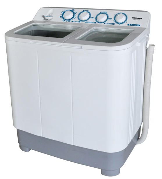 RESIGILAT – Masina de spalat rufe semiautomata Heinner HSWM-84WH, 8 kg, 4.6 kg, 2 cuve, Alb