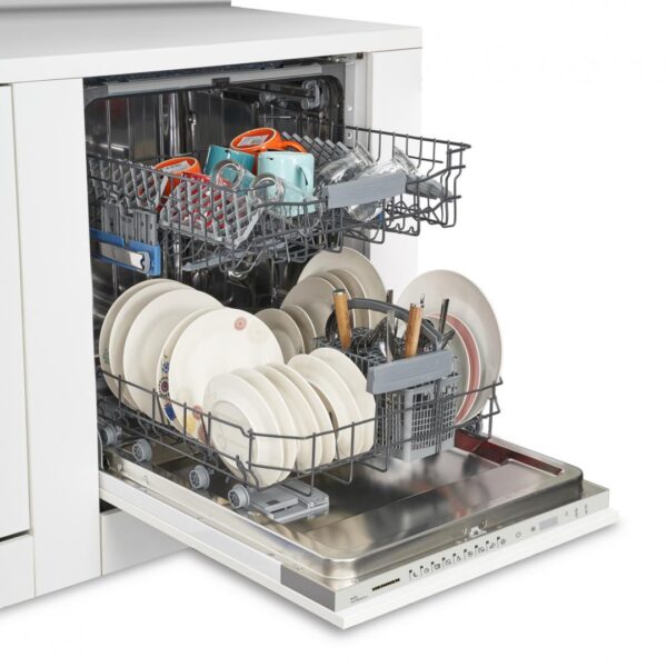 MASINA DE SPALAT VASE INCORPORABILA HEINNER HDW-BI6092TE++, Clasa E, Latime 60cm, Capacitate 12 Seturi, 9 programe, Control touch, Half load, Buzzer final program, Aquastop, Alb - imagine 5