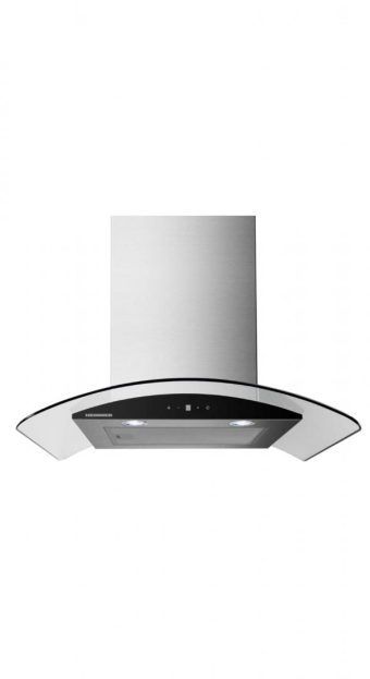 HOTA DECORATIVA HEINNER HDCH-MD650GIX, Latime 60cm, Putere absorbtie 650m3/h, 4 trepte de viteza, Lumina LED, 1 filtru aluminiu, Control Touch, Inox/Sticla