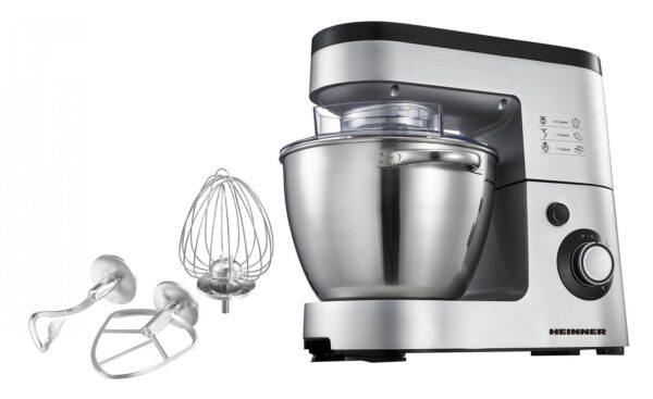 MIXER PLANETAR HEINNER HPM-1500XMC-V2, Putere 1500W, 6 viteze, Bol 5.5L, Inox