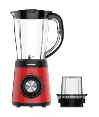 BLENDER DE MASA HEINNER HBL-500RRD, Putere 500W, 2 viteze + Pulse, Capacitate recipient 1.5L, Rasnita inclusa, Rosu