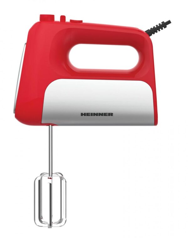 MIXER DE MANA HEINNER HM-DC500RD, Putere 500W, Motor DC, 6 viteze + turbo, Rosu cu decoratiuni inox - imagine 2
