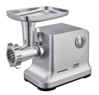 MASINA DE TOCAT HEINNER MG-2100SS, Putere 2100W, Accesoriu rosii, Accesoriu carnati, Cutit si site inox, Silver