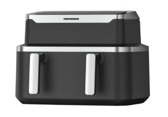 FRITEUZA AER CALD HEINNER HAF-DDB9BK26, Putere 2600W, Capacitate 9L, Control digital, Termostat reglabil 60 - 220°C, Negru