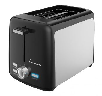 PRAJITOR DE PAINE FRAM FTP-8007SSBK, Putere 800W, 2 felii, 7 niveluri rumenire, Negru/Argintiu