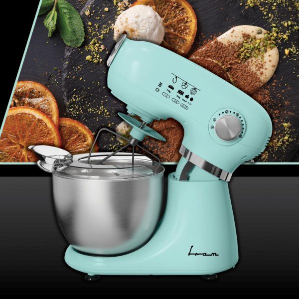 MIXER PLANETAR FRAM FPM-D1010GR, Putere 1000W, Bol inox 5L, 12 viteze + Pulse, Verde - imagine 4