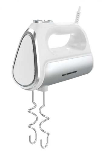 MIXER DE MANA HEINNER HM-DC800WH, Putere 800W, Motor DC, 6 viteze + turbo, Alb cu decoratiuni inox