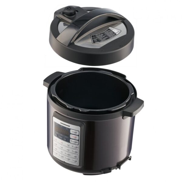 MULTICOOKER CU PRESIUNE HEINNER HPCK-38BK, Putere 1000W, Capacitate 3.8L, 14 programe, afisaj LED, Negru/Inox - imagine 3