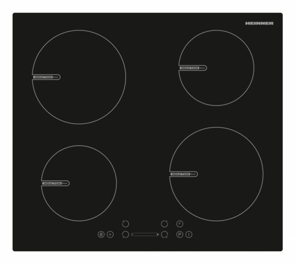 PLITA INCORPORABILA HEINNER HBHI-V594BSC, Inductie, 4 zone de gatit, Latime 60cm, Touch control, Boost 4 zone, Sticla neagra