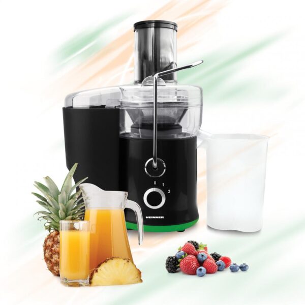 STORCATOR DE FRUCTE HEINNER HSF-600BK, Putere 600W, Recipient suc 0.5L, Recipient pulpa 1.5L, Negru - imagine 2