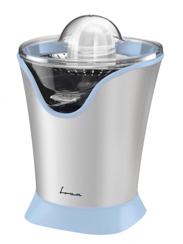 STORCATOR DE CITRICE FRAM FCP-R85BL, Putere 85W, 2 conuri, Filtru inox, Capac antistropire, Argintiu/Albastru
