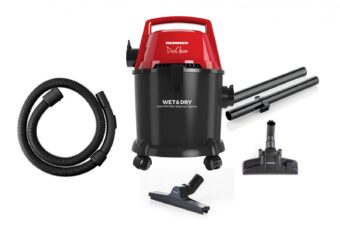 ASPIRATOR MULTIFUNCTIONAL UMED SI USCAT HEINNER HVC-MWD1400P-BK, Putere 1400W, 3L capacitate sac textil, Functie suflare, Negru/Rosu