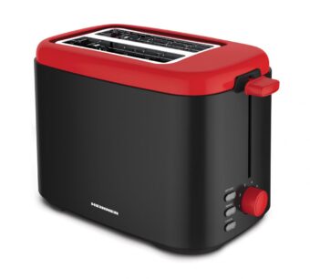 PRAJITOR DE PAINE HEINNER HTP-800BKR, 800W, 7 niveluri de rumenire, Negru/Rosu