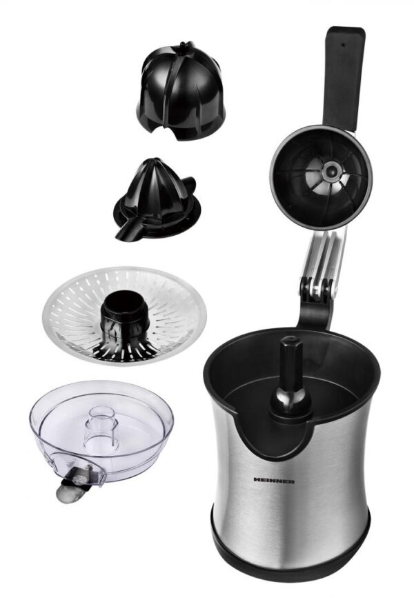 STORCATOR DE CITRICE HEINNER AREN HCP-160SS, Putere 160W, 2 conuri, Filtru inox, Maner cu aluminiu turnat, Inox - imagine 3