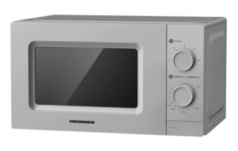 CUPTOR CU MICROUNDE HEINNER HMW-MD20MSL, Putere 700W, Capacitate 20L, Control mecanic, Argintiu