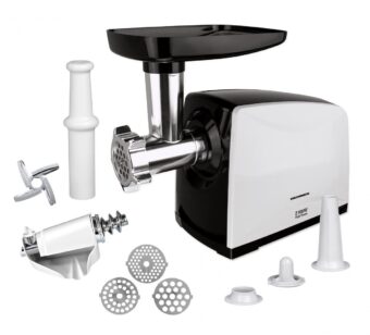 MASINA DE TOCAT HEINNER MG-2100BKWH, Putere 2100W, Accesoriu rosii, Cutit Inox, Negru/Alb