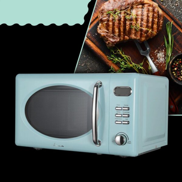 CUPTOR CU MICROUNDE FRAM FMW-20DGBL, Putere 700W, Capacitate 20L, Digital, Grill 800W, 5 Nivele de putere, Functie decongelare, Bleu - imagine 2