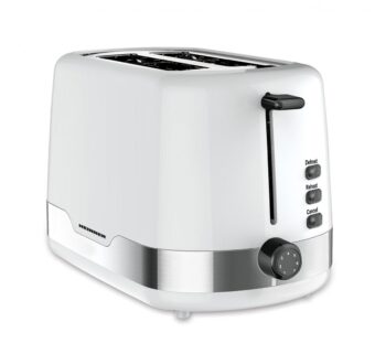 PRAJITOR DE PAINE HEINNER HTP-850WHSS, Putere 850W, 7 nivele de rumenire, 3 functii, Alb/Inox