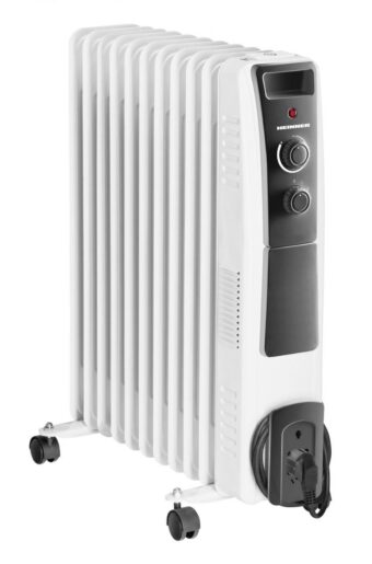 CALORIFER CU ULEI HEINNER HOH-Y11WB, Putere 2500W, 11 elementi, Protectie supraincalzire, Termostat reglabil, Alb