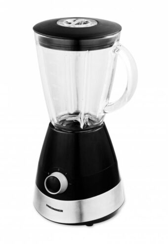 BLENDER DE MASA HEINNER HBL-550S, Putere 550W, Capacitate bol 1.5L, 2 viteze + functie Pulse, Negru/Argintiu