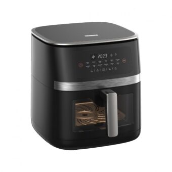 FRITEUZA AER CALD HEINNER EFFECTHEAT FUSION HAF-C7DH20BK, Putere 2000W, Capacitate 7L, Control digital, 12 programe, Negru