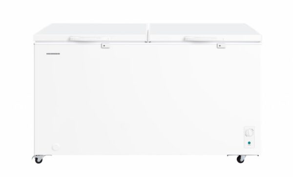 LADA FRIGORIFICA HEINNER HCF-M508INVCE++, Clasa E, 508L, Convertibila (Frigider/Congelator), Compresor Inverter, Control mecanic, Luminare LED, Maner extern cu incuietoare, Rezistenta la frig, Alb