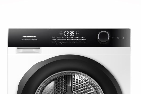 USCATOR DE RUFE CU POMPA DE CALDURA HEINNER HHPD-HMK90IVFC+++, Clasa C, 9Kg, 14 programe, Display digital, Alb - imagine 4