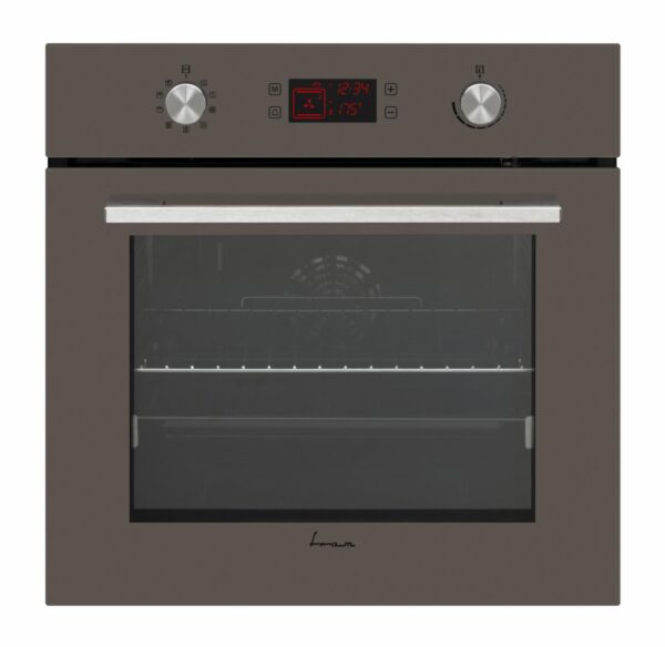CUPTOR INCORPORABIL FRAM FBO-V659GCDRC-GMK, Clasa A, Electric, 69L, Autocuratare catalitica, Timer Digital, Display Touch+Butoane, Grill, Iluminare, Blocare display, Sticla cafeniu mink