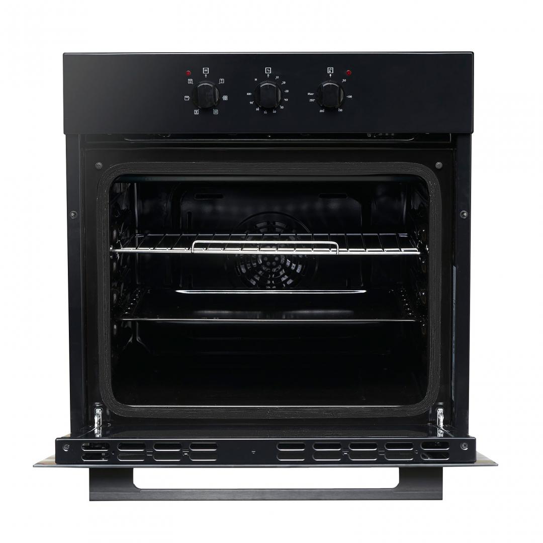 CUPTOR INCORPORABIL HEINNER HBO-V656GC-BK, Clasa A, 65L, 6 functii, Multifunctional, Grill, Ventilatie, Timer, Negru - imagine 2