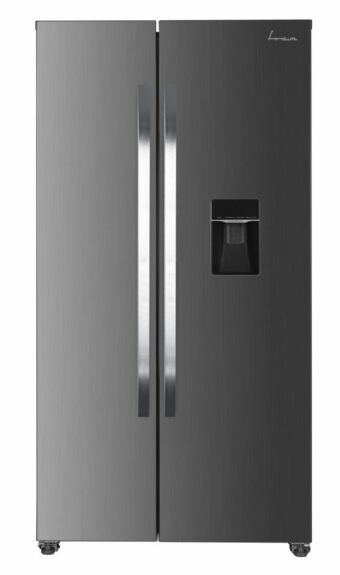 SIDE BY SIDE FRAM FSBS-HM440NFXWDE++, Clasa E, 439L, No Frost, Compresor Inverter, Display, Dozator de apa, Functie smart, H 176.5cm, Aspect Inox