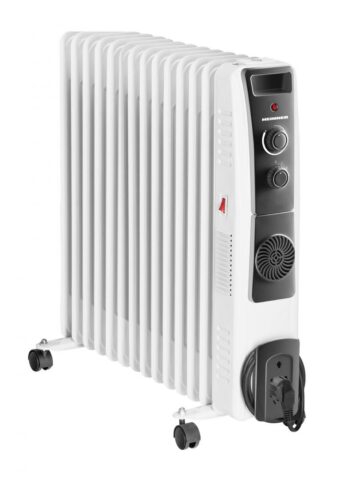 CALORIFER CU ULEI HEINNER HOH-YV13BK, 2500W, 13 elementi, Ventilator 400W, Termostat reglabil, Alb