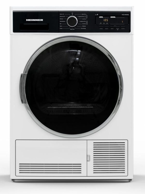 RESIGILAT - USCATOR DE RUFE HEINNER HCD-V804B, Condensare, Clasa B, 8 kg, 15 Programe, Display LED, Baby Care, Alb