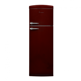 FRIGIDER CU DOUA USI FRAM FDD-VRR311BDE++, Clasa E, 311L, Lumina LED, Burgundy