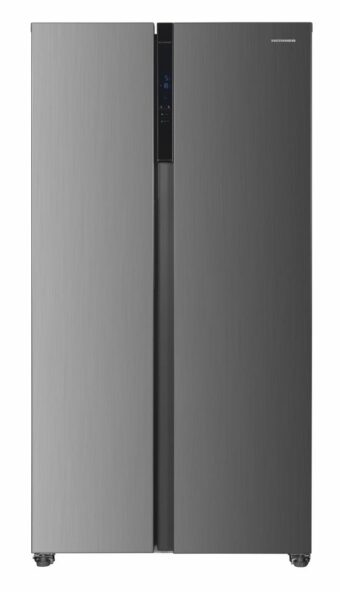 SIDE BY SIDE HEINNER HSBS-HM532NFXE++, Clasa E, 532L, Full No Frost, Display LED Touch, Alarma usa deschisa, H 177cm, Aspect inox